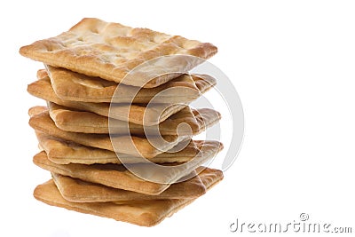 Cream Cracker Biscuits Stock Photo