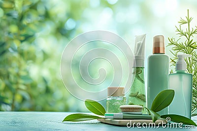 Cream detoxifying mask lotion packaging jar. Skincare hemp massage oilsandalwood jar pot restorative mockup Stock Photo
