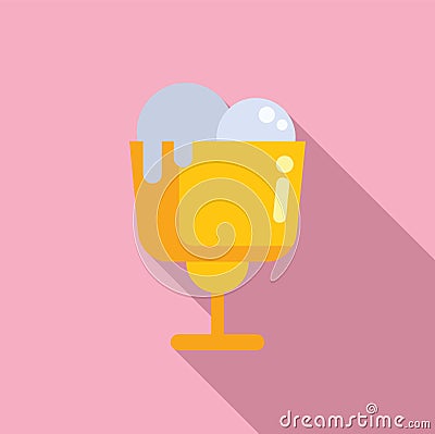 Cream gelato icon flat vector. Ice cream product Vector Illustration