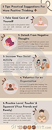 Cream Illustrated Tips Practical Suggestions Infographic Stock Photo
