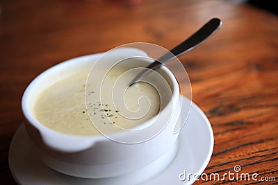 Cream soup Stock Photo
