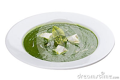 Cream soup with broccoli. Stock Photo
