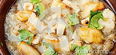 Vegetarian Jerusalem artichoke soup Stock Photo