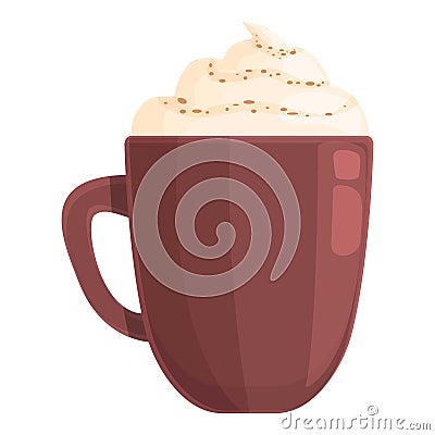 Cream spice latte icon cartoon vector. Coffee drink Vector Illustration