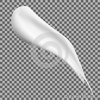 Cream stroke. Cosmetic face lotion texture smear Vector Illustration