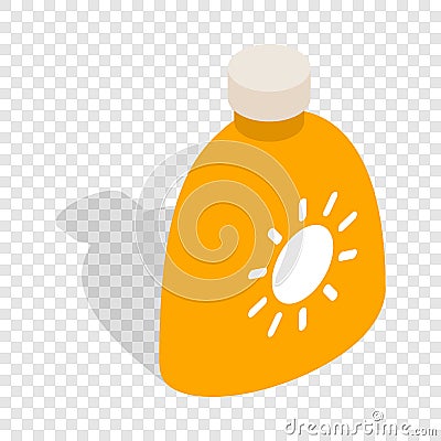 Cream sun protection isometric icon Vector Illustration