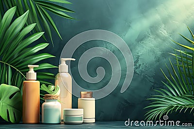 Cream youthful skin dry skin cream jar. Skincare hot stone massagecleanser jar pot soothing hydrogel mockup Stock Photo
