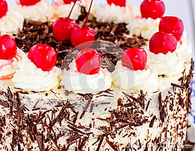Creamy Blackforest cake Stock Photo