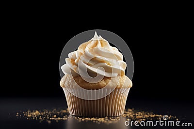 Creamy cupcake bakery. Generate Ai Stock Photo