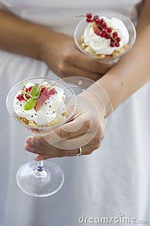 Creamy Dessert Stock Photo