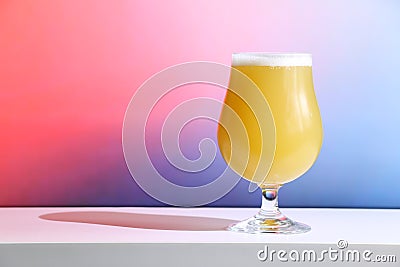 Creamy Hazy New England IPA Beer Stock Photo