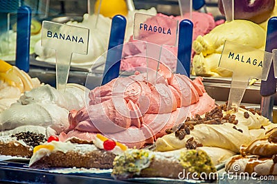 Creamy Italian ice-cream Stock Photo