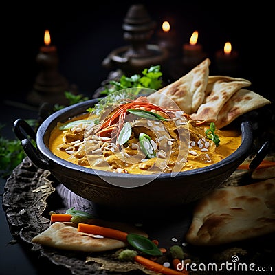 Creamy and nutty panang curry 3 Stock Photo