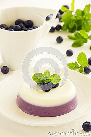 Creamy panna cotta Stock Photo
