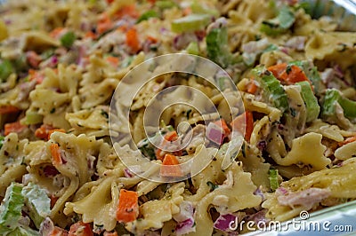 Creamy Pasta Salad Stock Photo