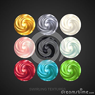 Creamy Swirling Patterns. Vector Illustration