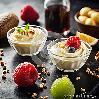 Creamy Tasty Foods Stock Photo