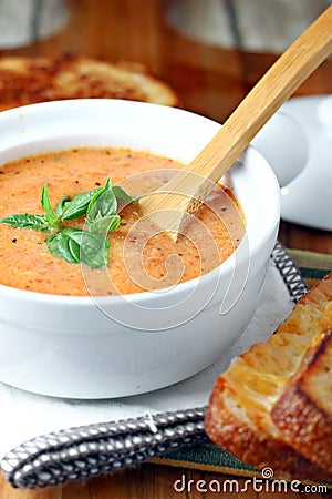 Creamy Tomato Soup Stock Photo