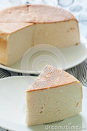 Creamy vanilla fluffy casserole cheese Stock Photo