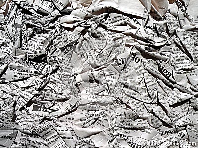 Crease newspaper Stock Photo