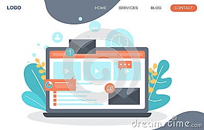 Create Build Website Design Web Page Project Development Illustration Vector Illustration
