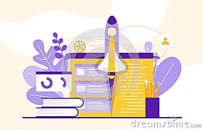 Create Build Website Design Web Page Project Development Illustration Vector Illustration