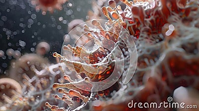 Create a digital rendering of a lesion on a microscopic level Stock Photo