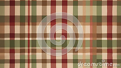 Classic Comfort: Earthy Plaid Haven. AI generate Stock Photo