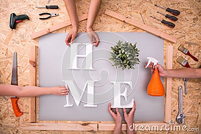 Create home word Stock Photo