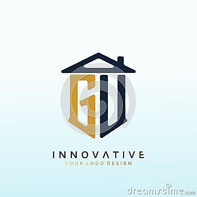 Create a logo to trust and confidence in home buyers & seller. vector logo design idea Vector Illustration