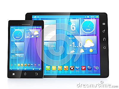 Create mobile apps for tablets Stock Photo