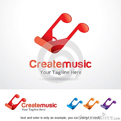 Create Music Logo Template Design Vector Vector Illustration