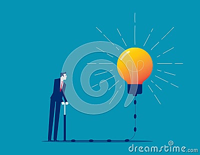 Create new ideas, creativity, innovation to solve problems, idea development or invention, imagination or motivation to think Vector Illustration