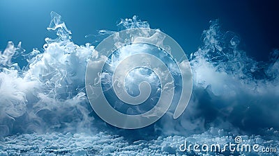 Create a realistic dry ice smoke effect in images using screen blending mode. Concept Graphic Stock Photo
