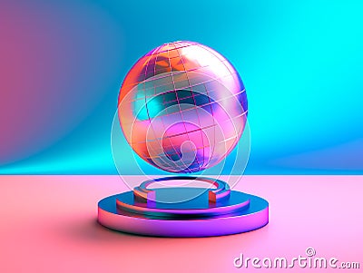 Create a realistic image of a spatial signature analyzer, showing a futuristic globe - shaped.Generative AI Stock Photo