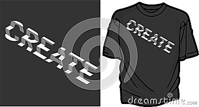 Create step effect font vector file Vector Illustration