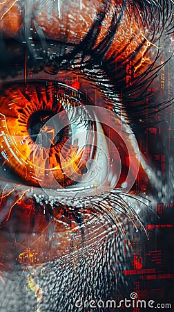 Create a striking visual representation of solipsism through a low-angle view. Generative AI Illustration. Stock Photo