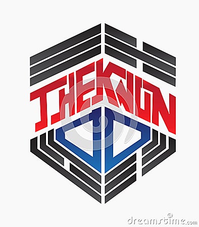Create taekwondo logo. Vector Illustration