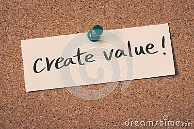 Create value Stock Photo