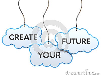 Create your future on cloud banner Stock Photo