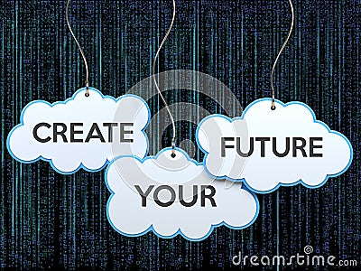 Create your future on cloud banner Stock Photo