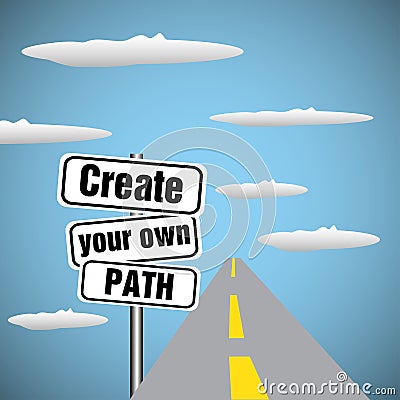 Create your own path Vector Illustration