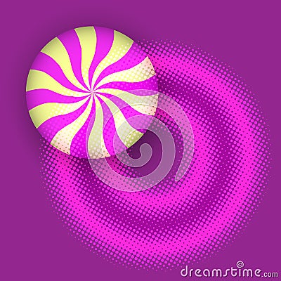 Created halftone donut retro style abstract backgrounnd Vector Illustration