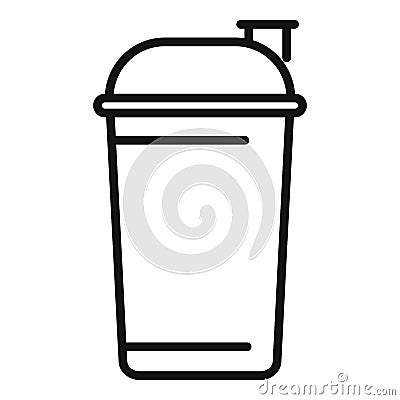 Creatine powder icon outline vector. Nutrition protein Vector Illustration