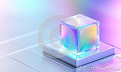 Creating abstract 3D renders, designing modern backgrounds, and composing geometric compositions Stock Photo