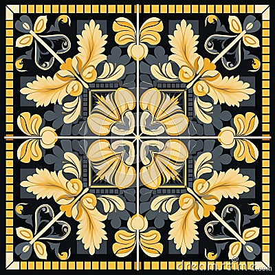 Creating Alternating Color Squares In A Damask Grid Pattern Stock Photo