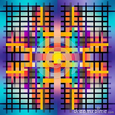 Creating Alternating Color Squares In A Damask Grid Pattern Stock Photo