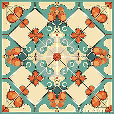 Creating Alternating Color Squares In A Damask Grid Pattern Stock Photo