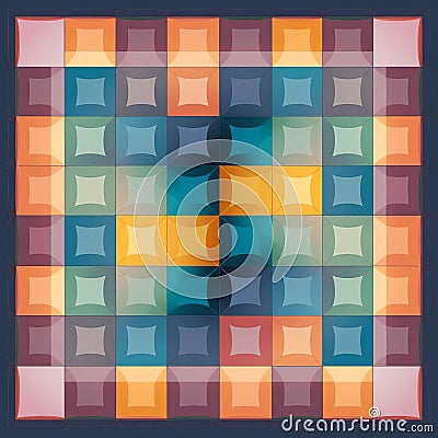 Creating Alternating Color Squares In A Damask Grid Pattern Stock Photo