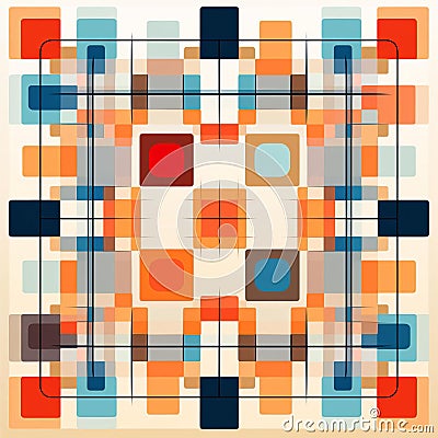 Creating Alternating Color Squares In A Grid Damask Pattern Stock Photo